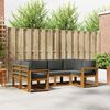 vidaXL Ensemble de canap&eacute;s d'ext&eacute;rieur 6 pcs Naturel et Anthracite