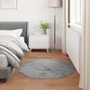 vidaXL Tapis en fausse Tafalla Gris &Oslash; 120 cm Polyester