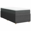 vidaXL Sommier &agrave; lattes de lit avec matelas Gris fonc&eacute; 90x200 cm Tissu