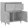 vidaXL Buffet Gris béton 60x35x70 cm Bois d'ingénierie