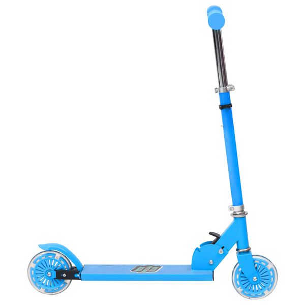 vidaXL Scooter 2 roues d'enfants et guidon r&eacute;glable en aluminium Bleu