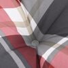 vidaXL Coussins de chaise &agrave; dossier haut lot de 2 motif carreaux rouge