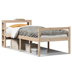 vidaXL Lit pour personne &acirc;g&eacute;e et t&ecirc;te de lit 100x200cm bois pin massif