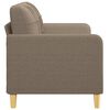 vidaXL Canap&eacute; &agrave; 2 places Taupe 140 cm Tissu