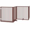 vidaXL Barri&egrave;re pour chien avec porte pliable 6 panneaux bois peuplier