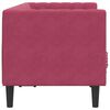 vidaXL Canapé Chesterfield avec traversins 2 places velours