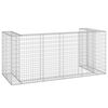 vidaXL Mur en gabion pour poubelles Acier galvanisé 254x100x110 cm