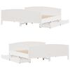vidaXL Cadre de lit sans matelas blanc 200x200 cm bois massif de pin