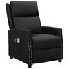 vidaXL Fauteuil électrique de massage Noir Similicuir