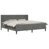 vidaXL Cadre de lit avec matelas Gris fonc&eacute; 200 x 200 cm Velours