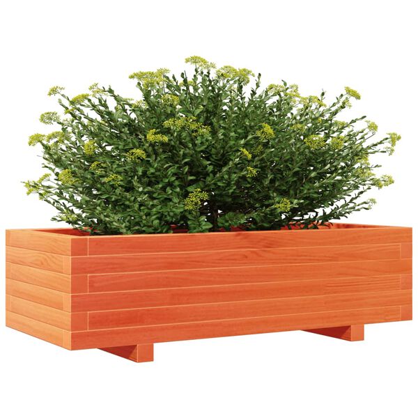 vidaXL Jardini&egrave;re cire marron 90x40x26,5 cm bois de pin massif