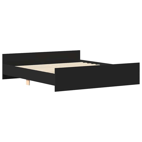vidaXL Cadre de lit sans matelas noir 180x200 cm