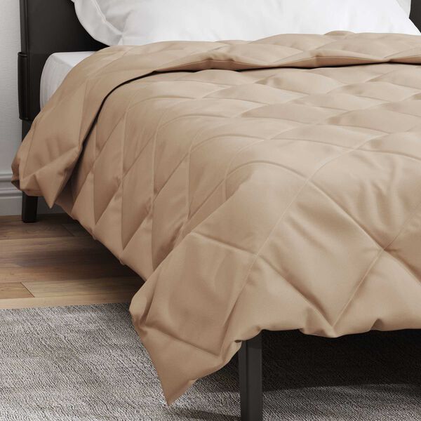 vidaXL Duvet d'&eacute;t&eacute; simple Taupe 220 x 140 cm Microfibre