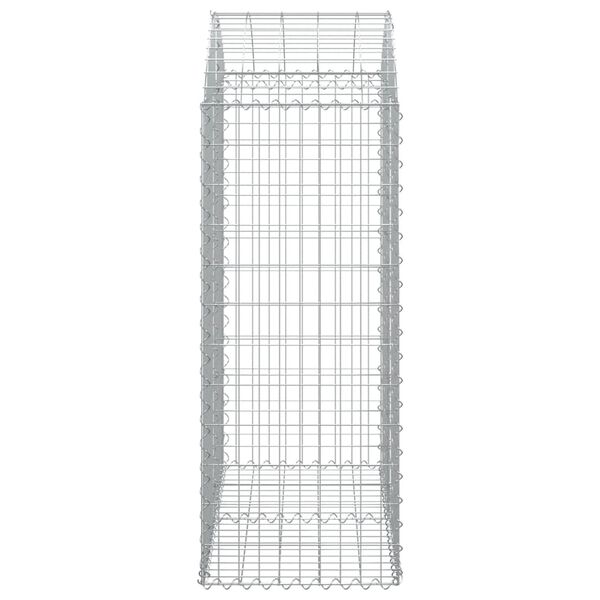 vidaXL Panier de gabions arqu&eacute; 100x50x120/140 cm Fer galvanis&eacute;