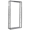 vidaXL Portant de bois de chauffage Noir 100x25x200 cm Acier