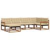 vidaXL Ensemble de canap&eacute;s d'ext&eacute;rieur 6 pc Naturel et Beige