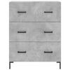 vidaXL Buffet haut Gris b&eacute;ton 69,5x34x180 cm Bois d'ing&eacute;nierie