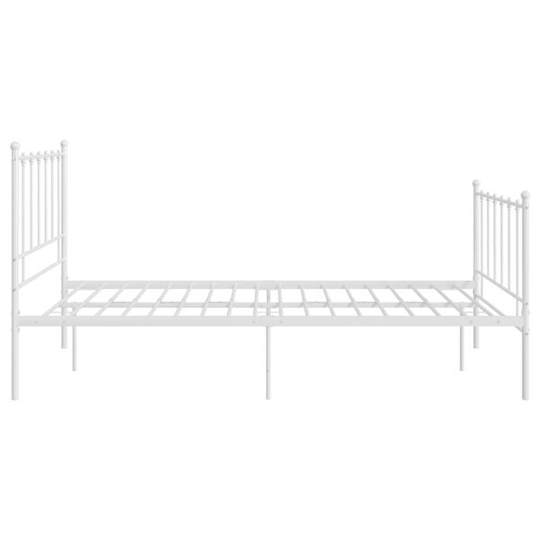 vidaXL Cadre de lit sans matelas blanc m&eacute;tal 120x200 cm