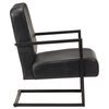 vidaXL Chaise de canap&eacute; cantilever noir cuir v&eacute;ritable