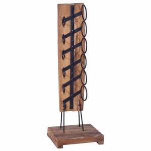 vidaXL Casier &agrave; bouteilles pour 6 bouteilles 35x35x100 cm Teck massif