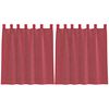 vidaXL Voilages &agrave; &oelig;illets 2 pcs rouge bordeaux 140 x 140 cm