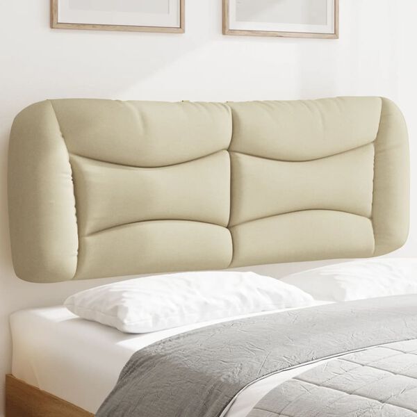 vidaXL Coussin de t&ecirc;te de lit Hvar cr&egrave;me 120 cm tissu
