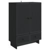 vidaXL Buffet Noir 66 x 34,5 x 95 cm Bois d&rsquo;ing&eacute;nierie