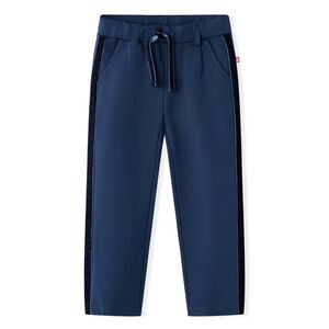 Pantalons pour enfants avec bordures noires bleu marine 92