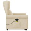 vidaXL Fauteuil inclinable de massage &eacute;lectrique Cr&egrave;me Tissu