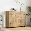 vidaXL Buffet Ch&ecirc;ne artisanal 88,5 x 30,5 x 73 cm Bois d'ing&eacute;nierie