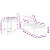 vidaXL Mobilier de jardin lounge 3 pcs Blanc 38 x 38 x 46 cm