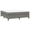 vidaXL Sommier à lattes de lit avec matelas Gris foncé 180x200cm Tissu