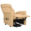 vidaXL Fauteuil de massage Cr&egrave;me Tissu microfibre