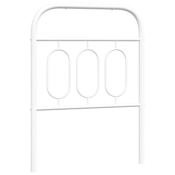 vidaXL T&ecirc;te de lit de remplacement m&eacute;tal blanc 75 cm