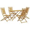 vidaXL Ensemble &agrave; manger de jardin 5 pcs bambou