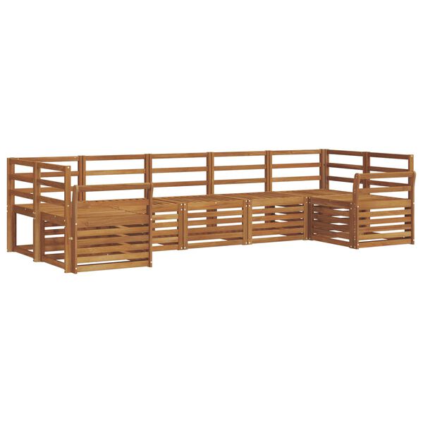 vidaXL Ensembles de canap&eacute;s 7 pcs Naturel Bois d'Acacia Massif