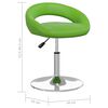 vidaXL Tabouret de bar Vert Similicuir