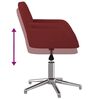 vidaXL Chaises pivotantes &agrave; manger lot de 2 Rouge bordeaux Tissu