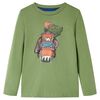 T-shirt enfants &agrave; manches longues kaki clair 116