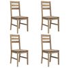 vidaXL Chaises &agrave; manger lot de 4 bois d'acacia massif