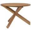 vidaXL Table de jardin &Oslash;109x74 cm bois de teck solide