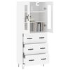 vidaXL Buffet haut Blanc 69,5x34x180 cm Bois d'ing&eacute;nierie