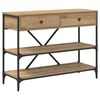 vidaXL Table console avec tiroir Marron 100 x 34,5 x 75 cm bois