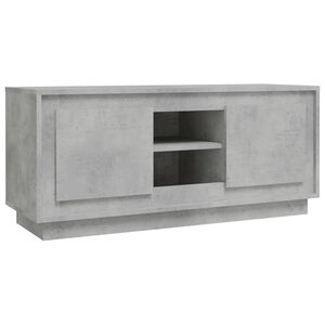 vidaXL Meuble TV gris b&eacute;ton 102x35x45 cm bois d'ing&eacute;nierie