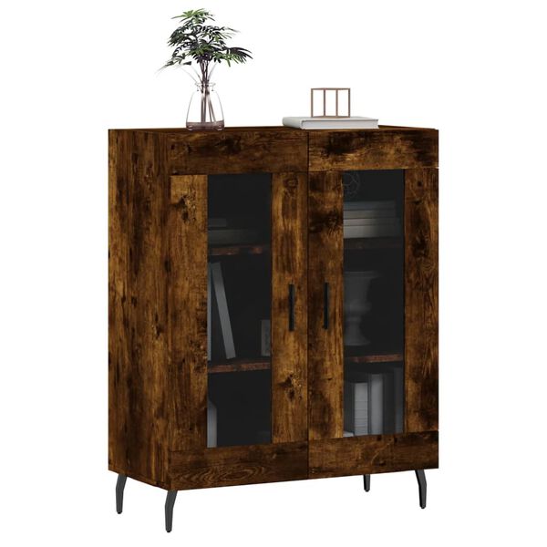 vidaXL Buffet ch&ecirc;ne fum&eacute; 69,5x34x90 cm bois d'ing&eacute;nierie