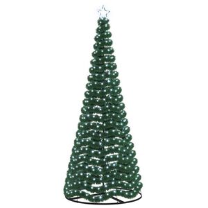 vidaXL Sapin de No&euml;l brillant avec LED et socle EKENAS 250 cm 370 LED