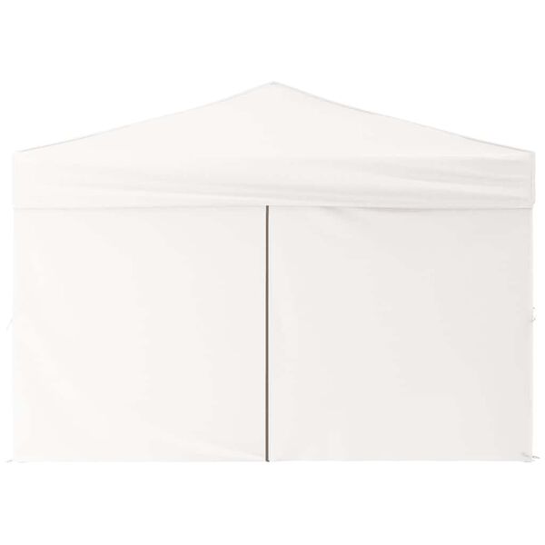 vidaXL Tente de réception pliable avec parois Blanc 3x3 m