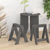 vidaXL Tabourets lot de 2 gris 40x40x45 cm bois massif de pin