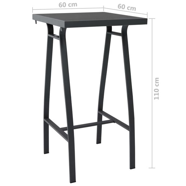 vidaXL Ensemble de bar de jardin 5 pcs Noir