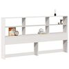 vidaXL T&ecirc;te de lit avec rangement blanc 180 cm bois massif de pin